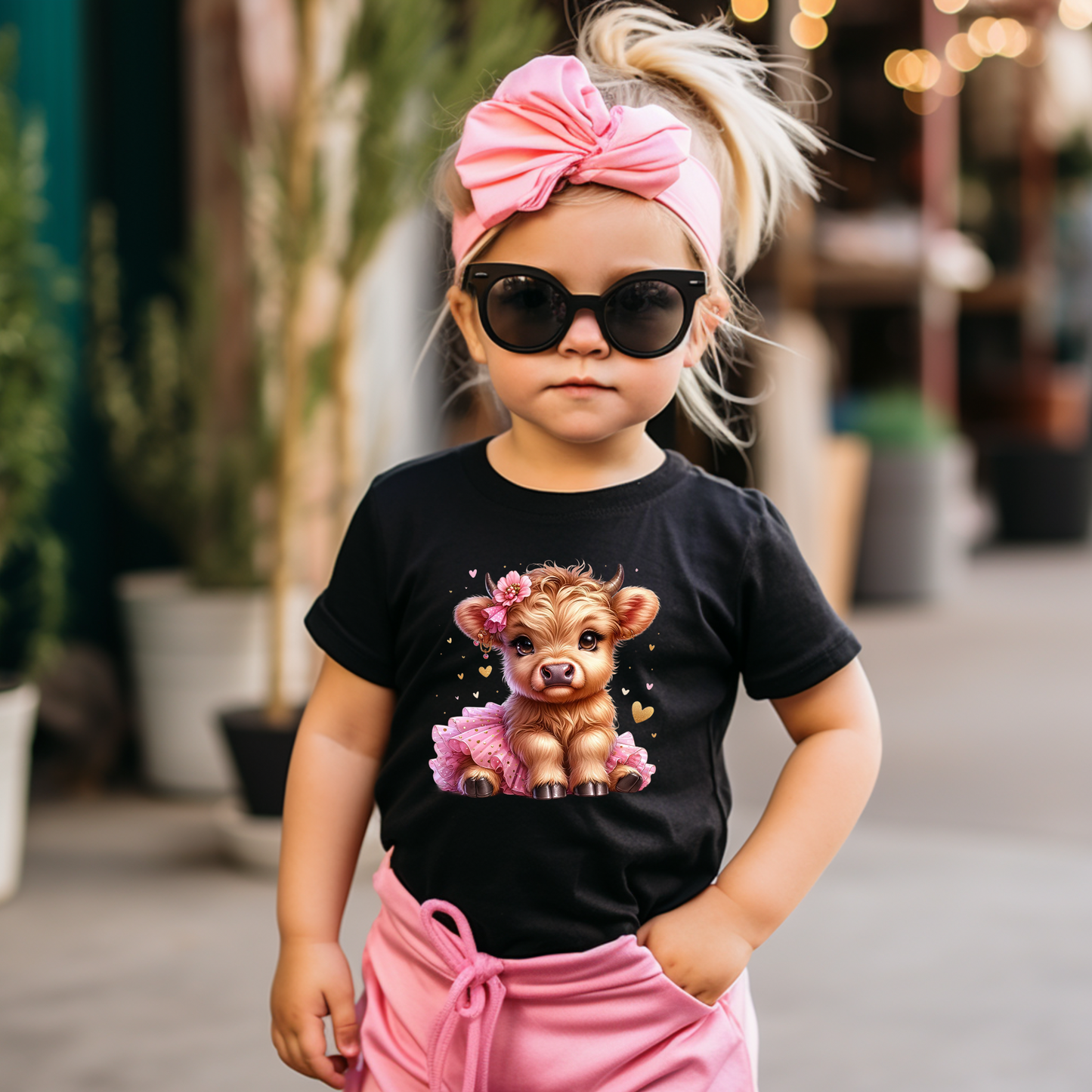 Children's Shirt -Girls Cute Cow 13-16