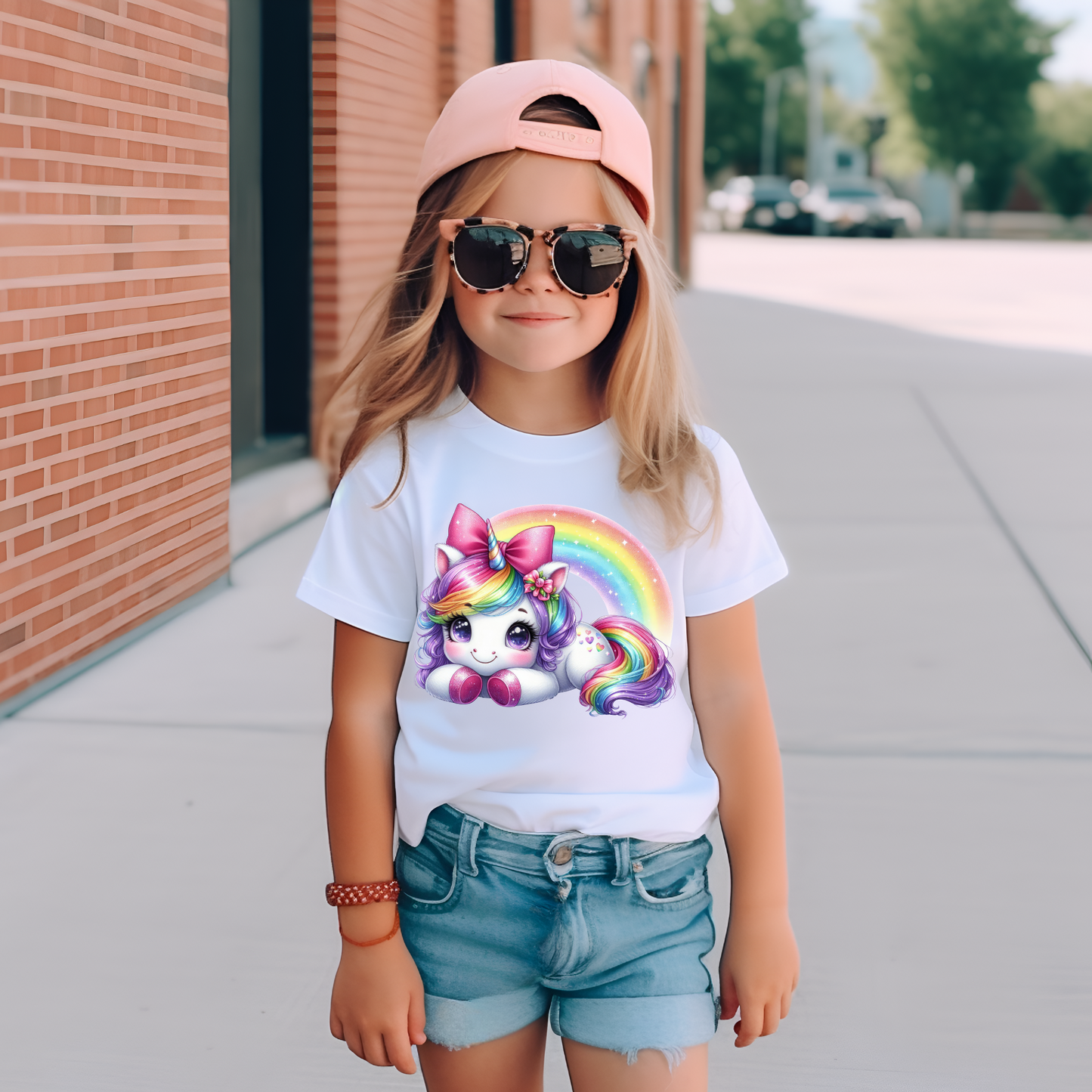 Children's T Shirt -Girls Unicorn 13-2