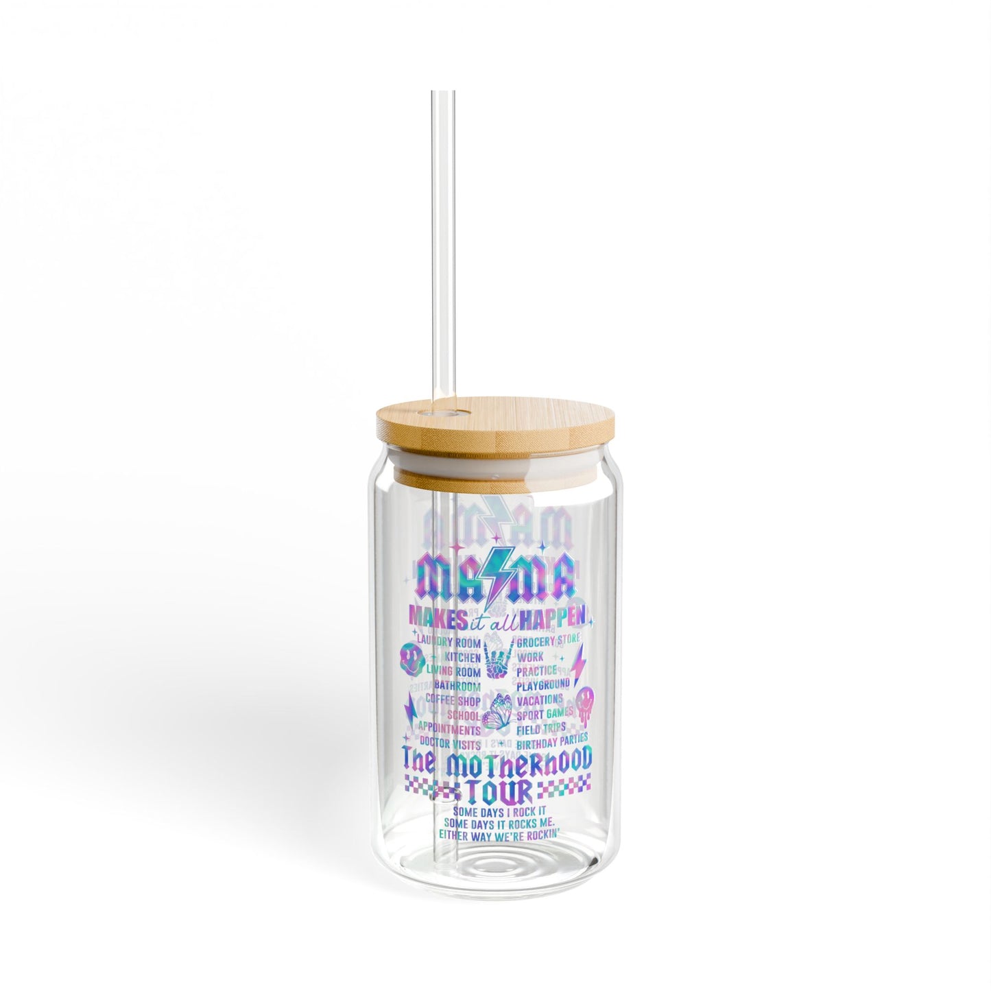 Sipper Glass, 16oz, Mama Tour