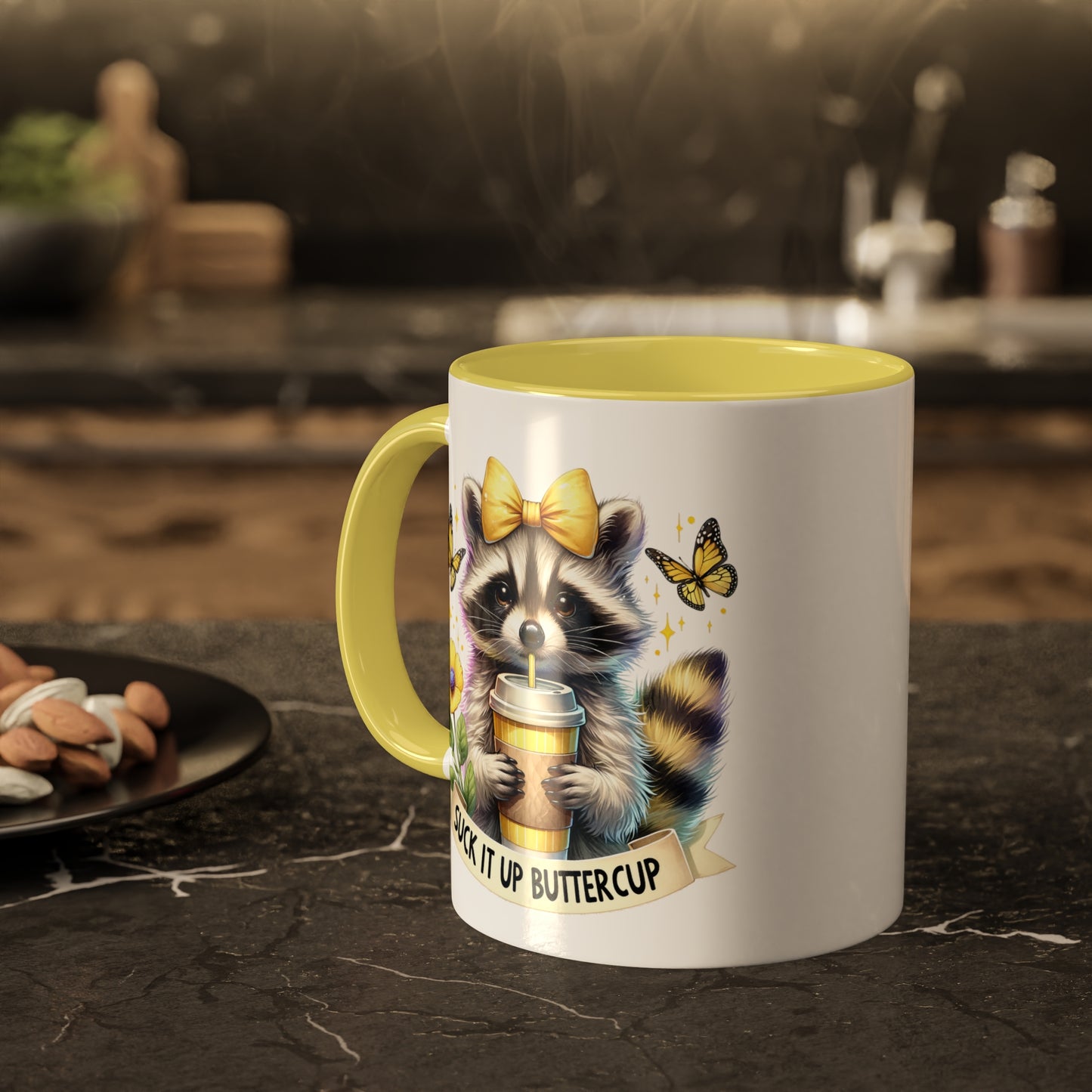 Colorful Mugs, 15oz, Suck It Up Buter Cup