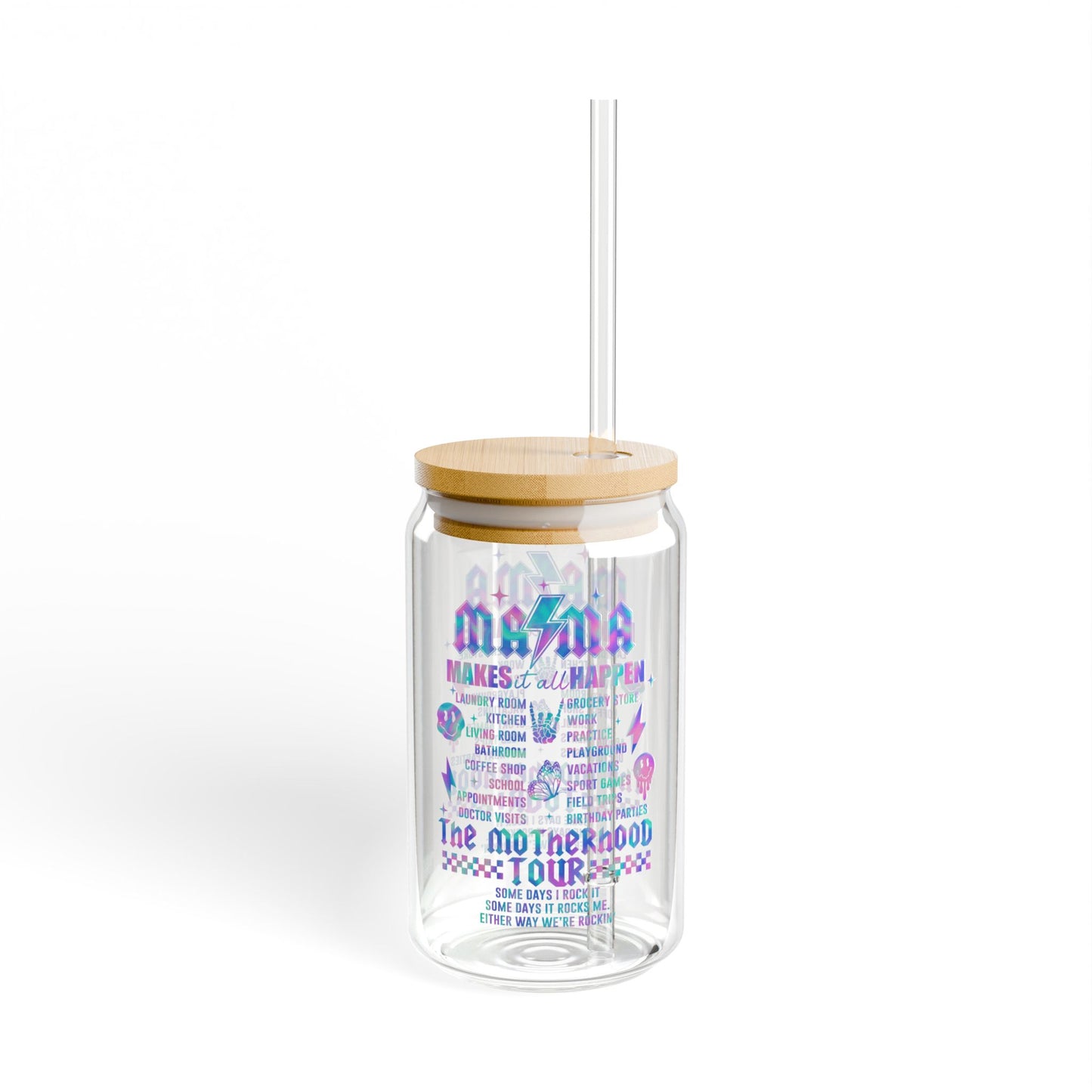 Sipper Glass, 16oz, Mama Tour
