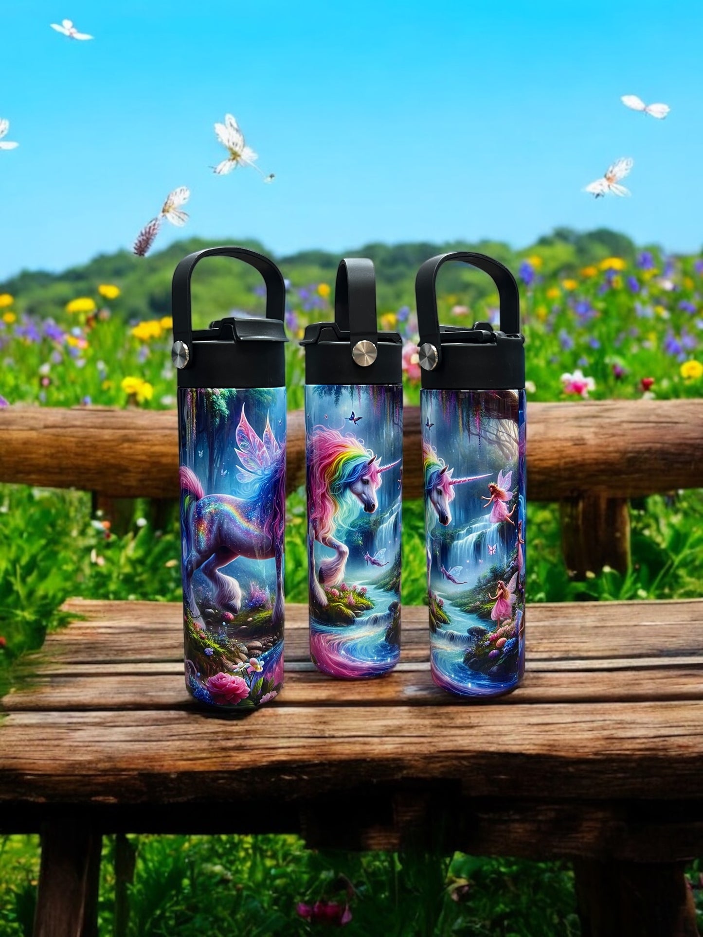 Beautiful Unicorn 20oz Water Bottles Stainless Steel Travel Tumbler