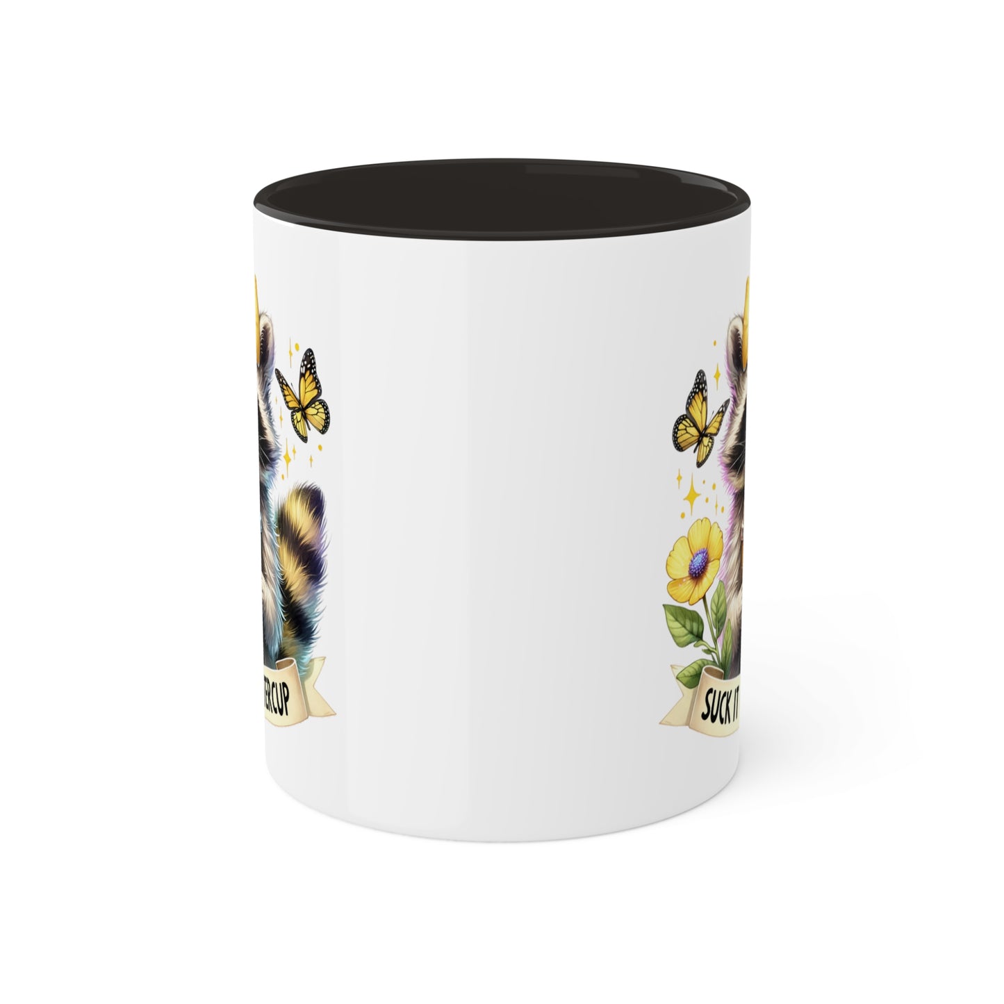 Colorful Mugs, 15oz, Suck It Up Buter Cup