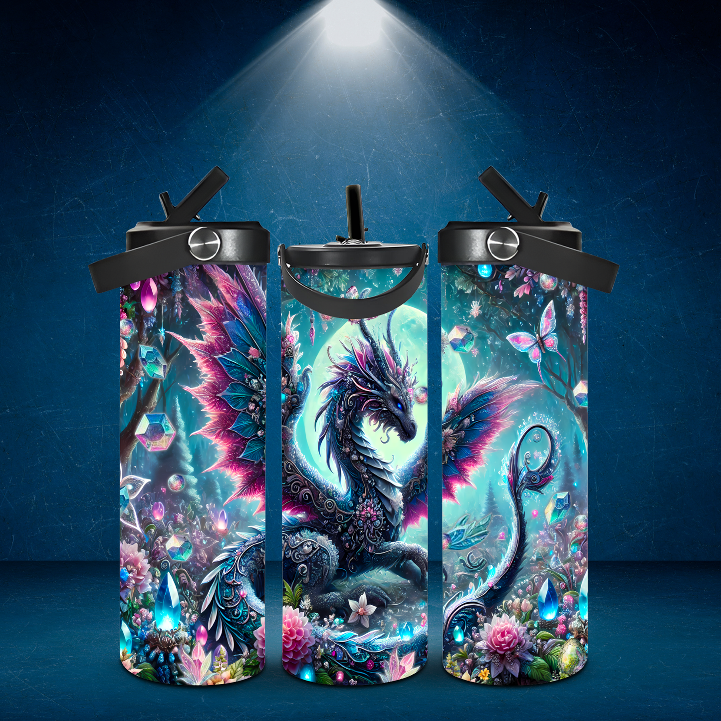Dragon 20oz Leak-Proof Stainless Steel Water Bottle
