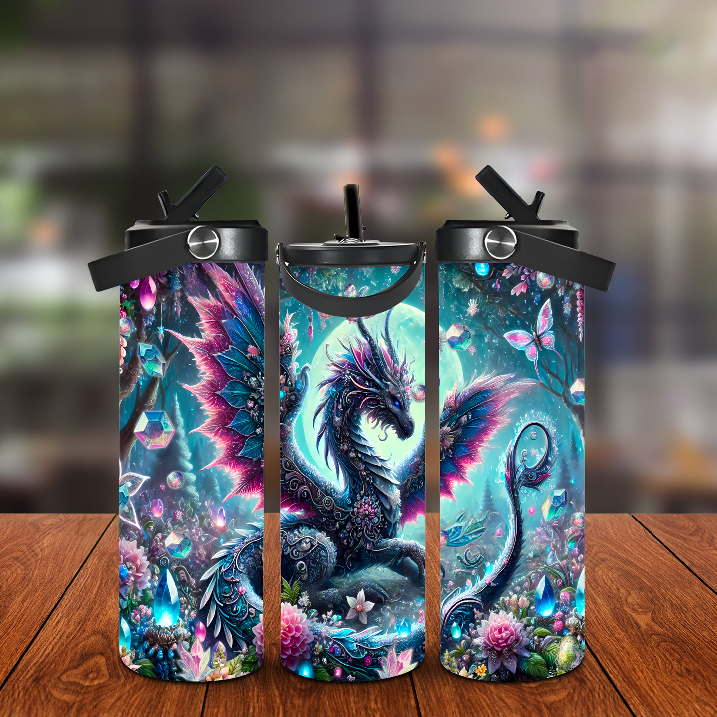 Dragon 20oz Leak-Proof Stainless Steel Water Bottle