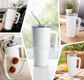 20oz Custom Cup with Handle - Mini Stanley Style