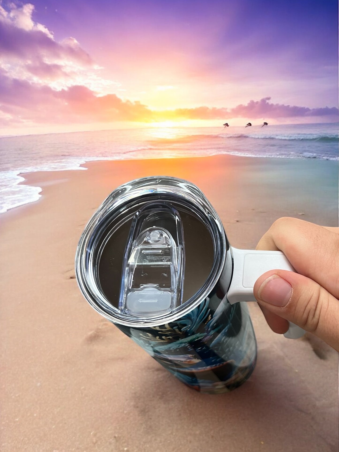 Beautiful Turtle 20oz Stainless Steel Tumbler with Handle