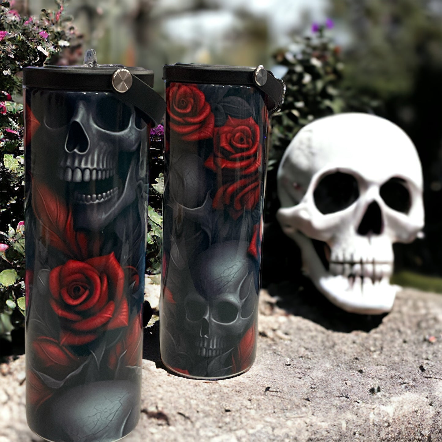 20oz Water Bottles - skulls