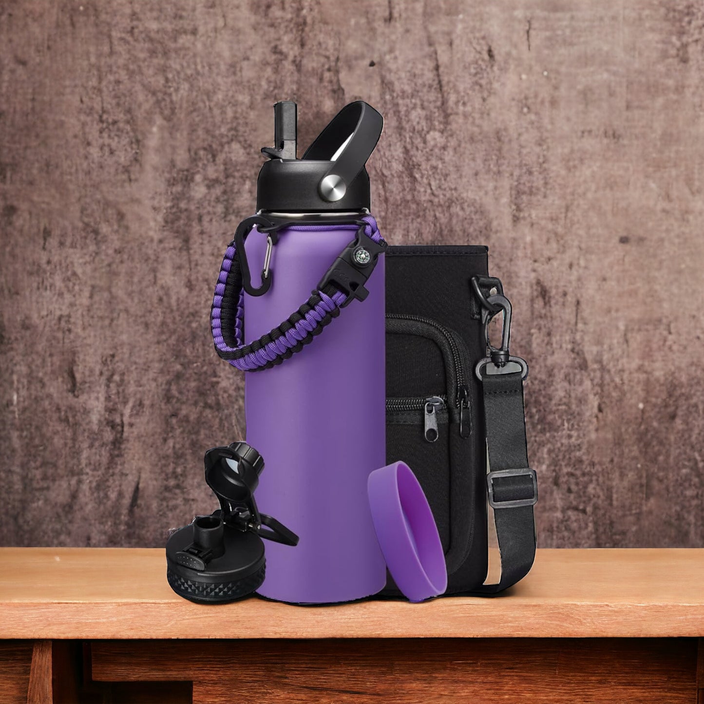 40 ounce leakproof water bottle & carrying bag