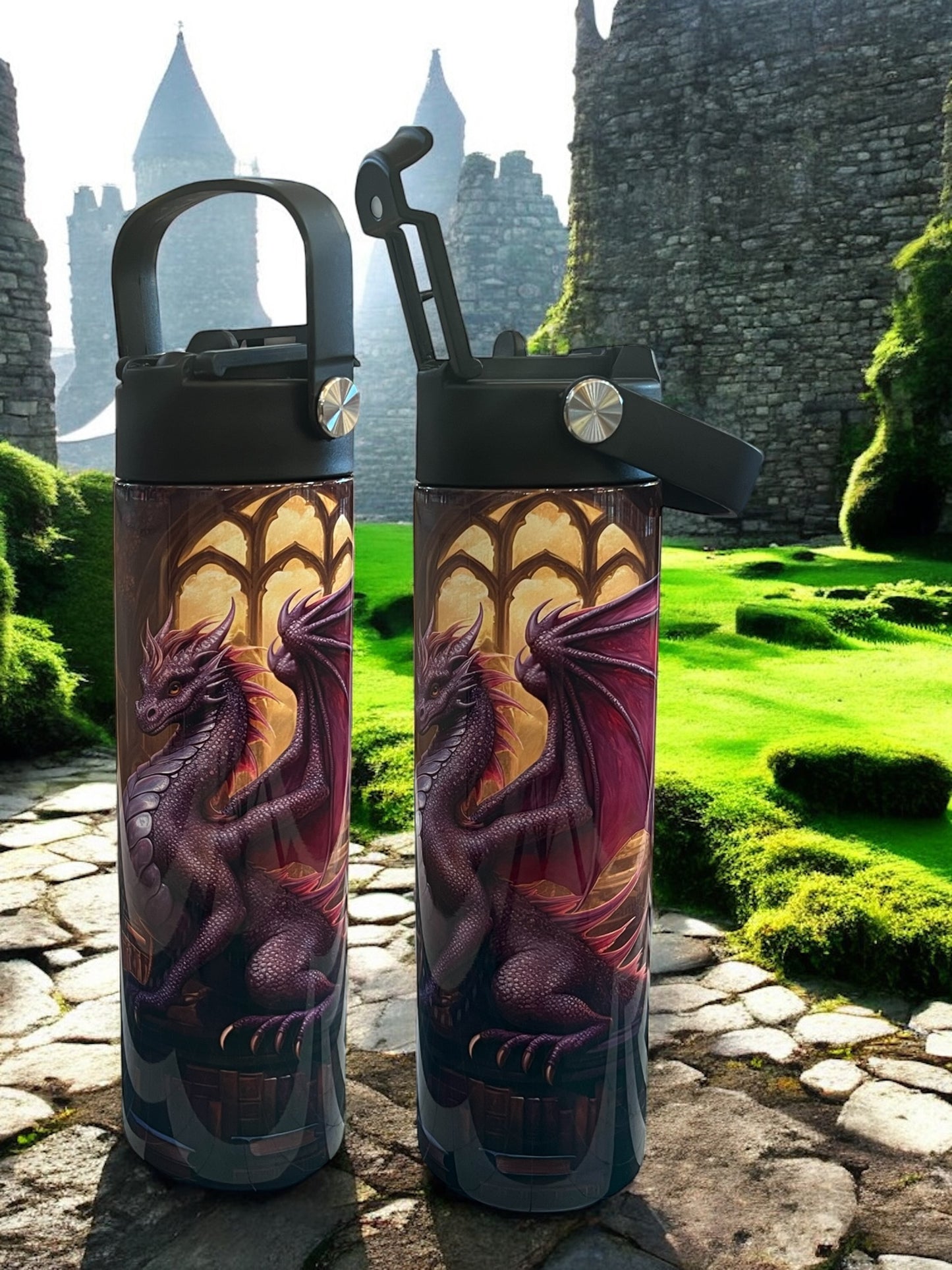 Dragon Book 20oz Water Bottles - Water Bottle/Tumbler/Coffee Tumbler