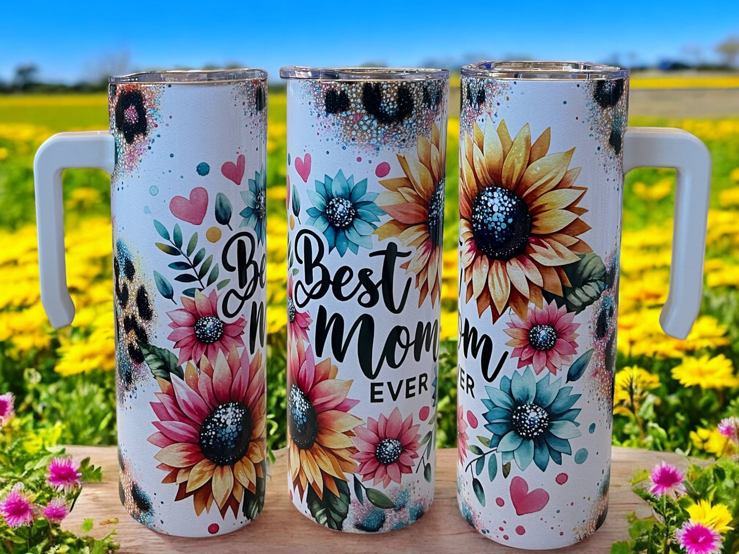 Best Mom Ever 20oz Stainless Steel Tumbler with Handle