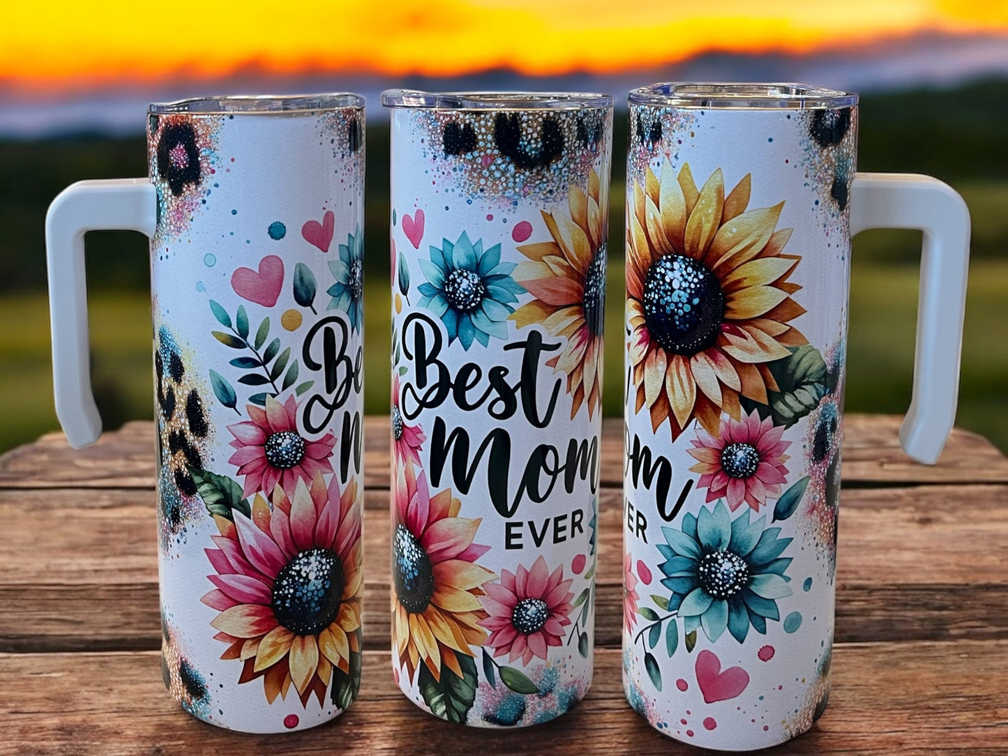 Best Mom Ever 20oz Stainless Steel Tumbler with Handle