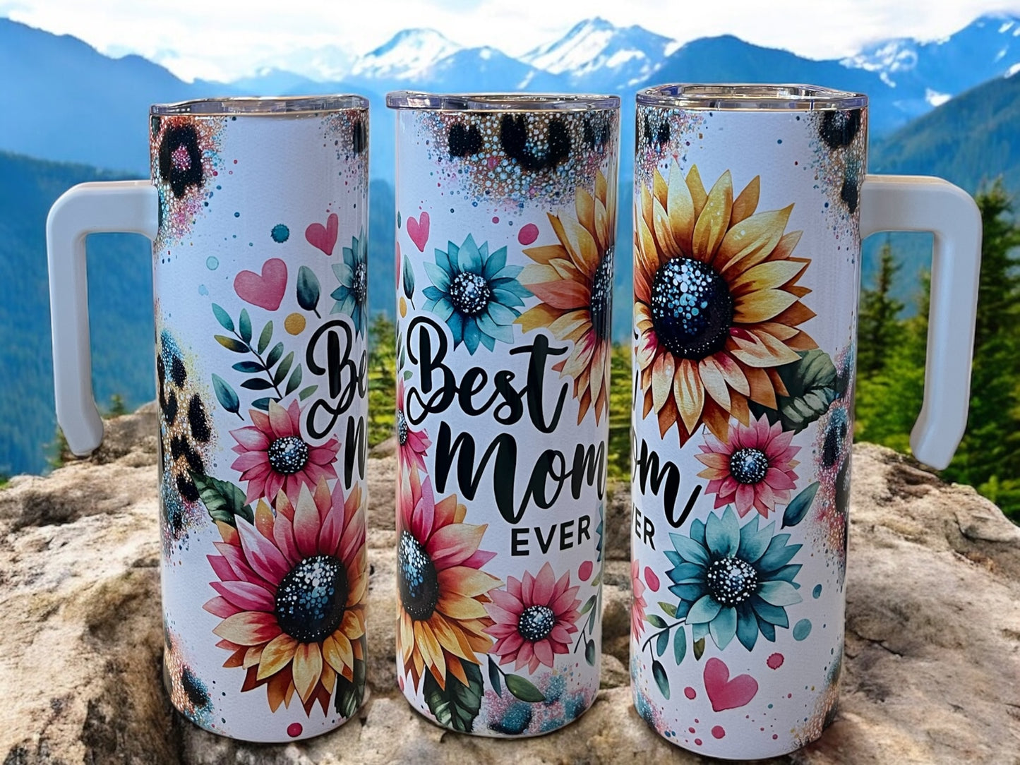 Best Mom Ever 20oz Stainless Steel Tumbler with Handle
