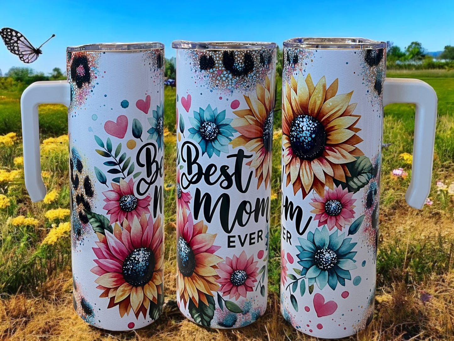 Best Mom Ever 20oz Stainless Steel Tumbler with Handle