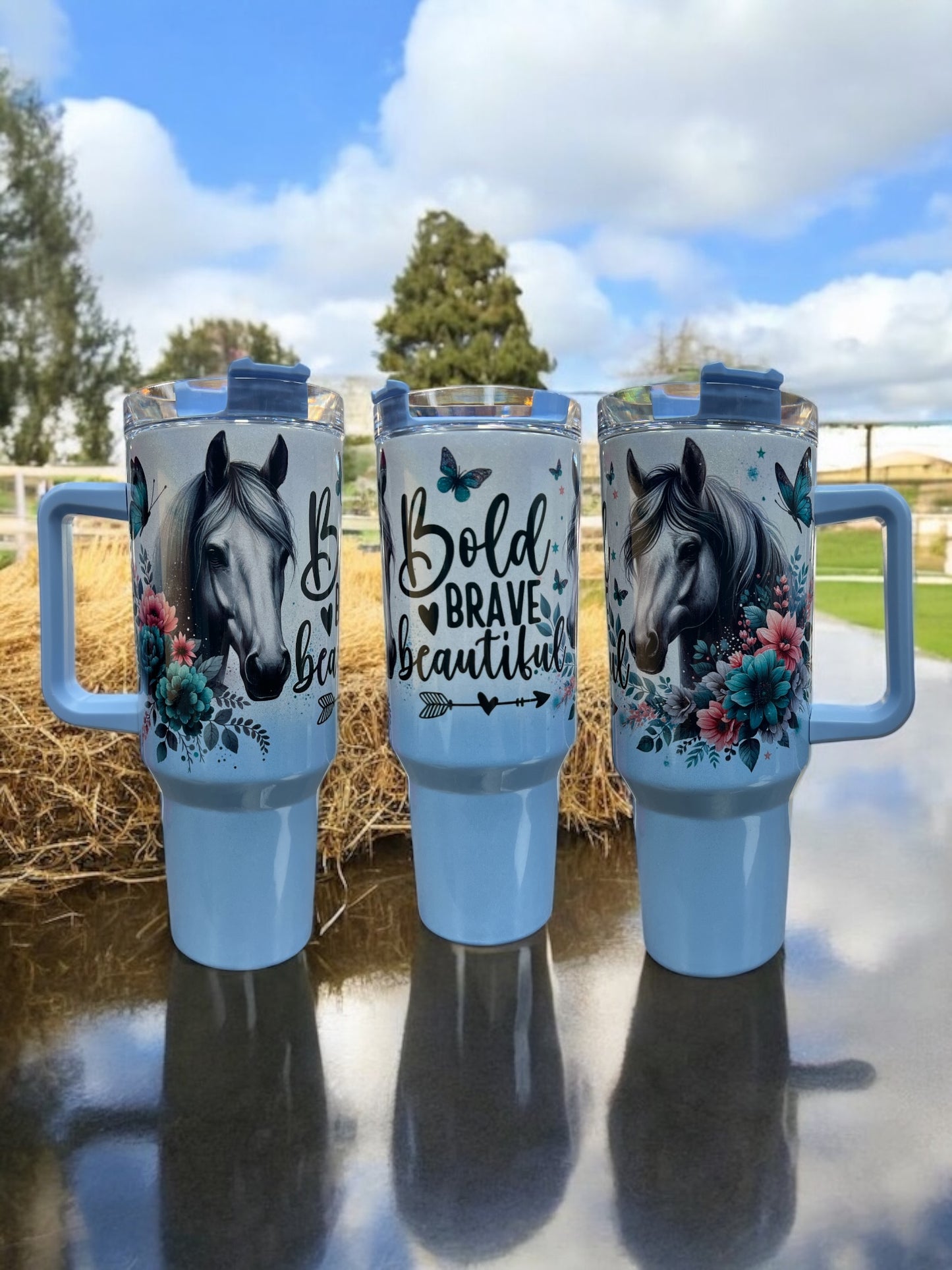Bold. Brave. Beautiful 40oz Stainless Steel Thirst Quencher Cup Tumbler
