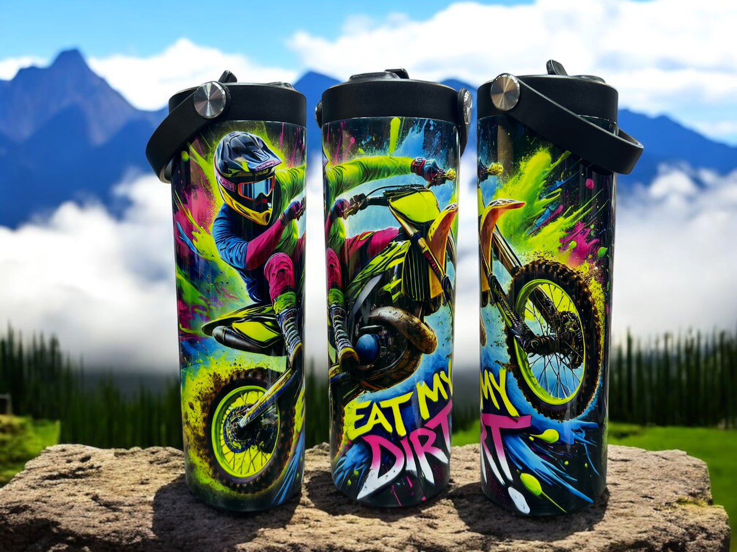 Eat my Dirt, 20 ounce stainless steel leak proof water bottle