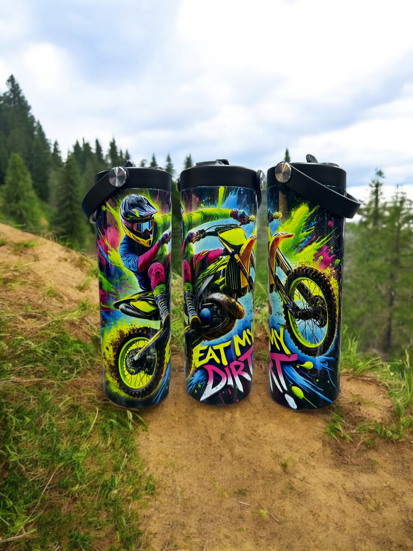 Eat my Dirt, 20 ounce stainless steel leak proof water bottle