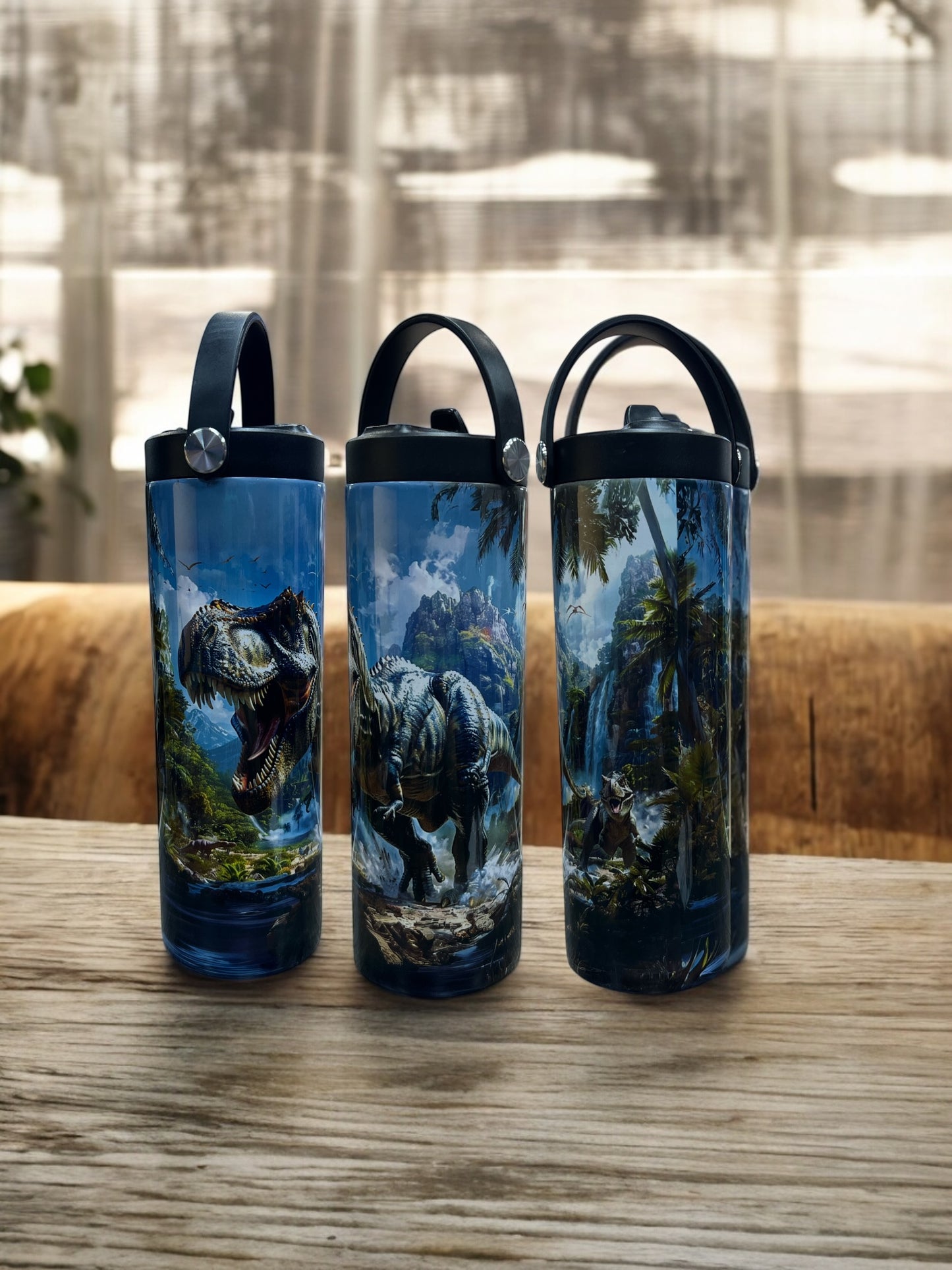 T Rex Dinosaur 20 ounce stainless steel leak proof water bottle