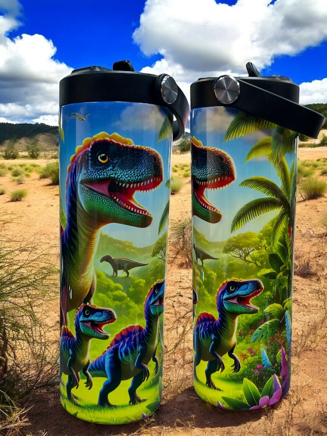 Rapture Dinosaur 20 ounce stainless steel leak proof water bottle