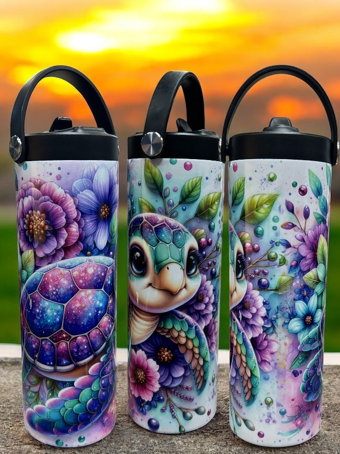 Bright Turtle 20oz Leak-Proof Stainless Steel Water Bottle Bright, Colorful Design