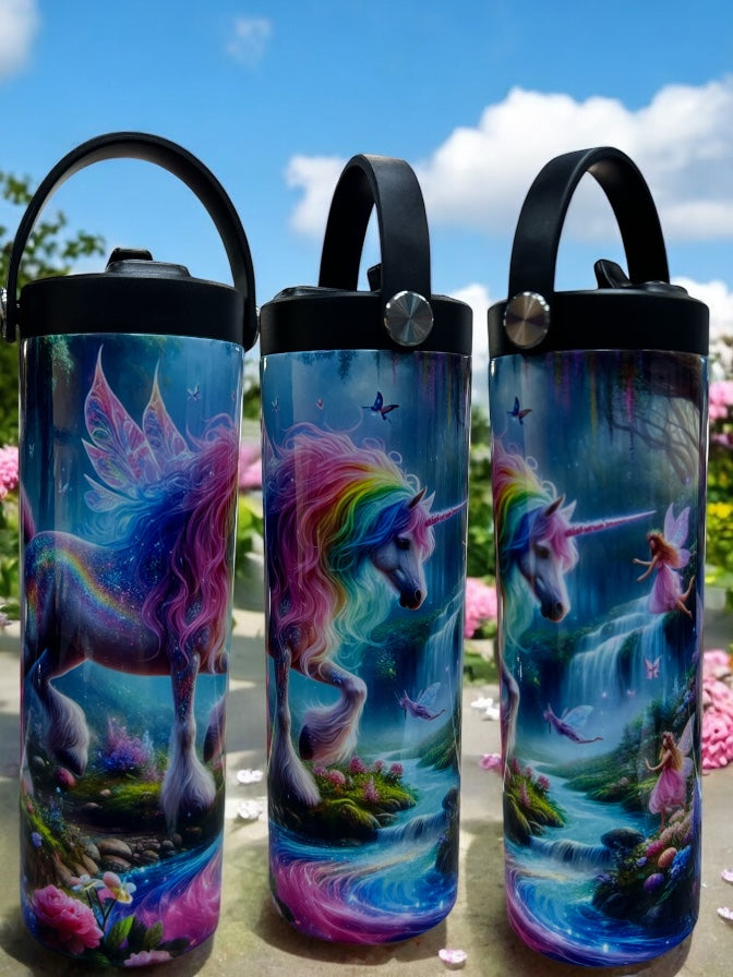 Bright Unicorn 20oz Leak-Proof Water Bottle Bright, Colorful Design