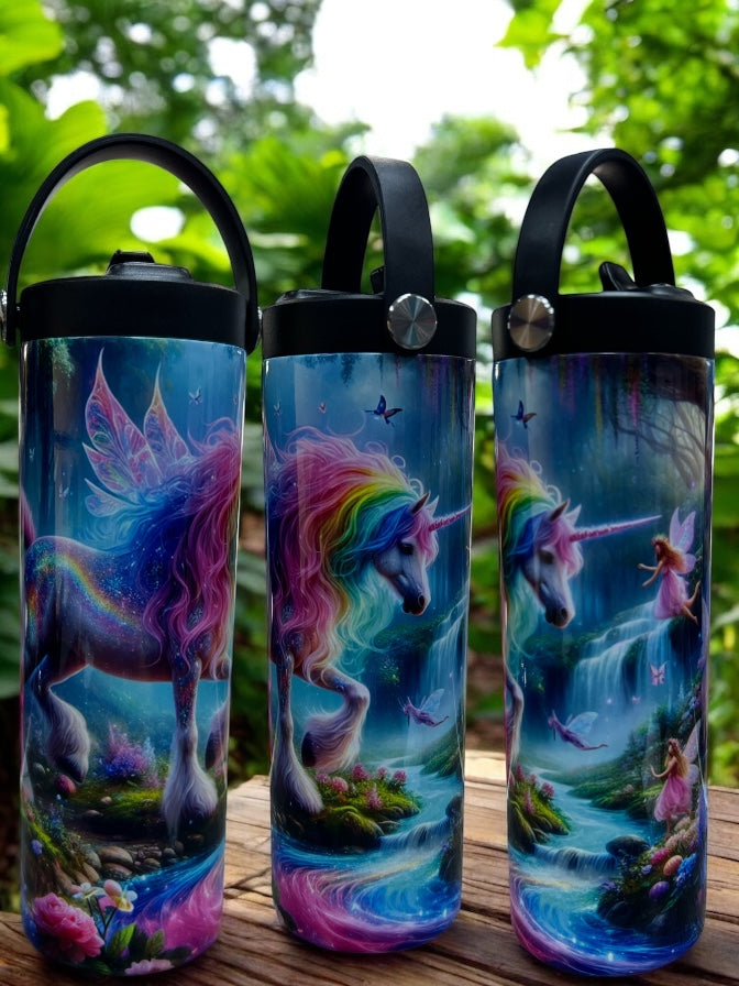 Bright Unicorn 20oz Leak-Proof Water Bottle Bright, Colorful Design