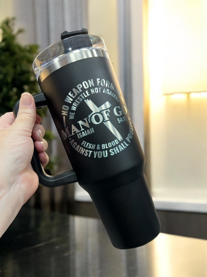 Man of God, Stainless Steel 40oz Thirst Quencher Travel Cup