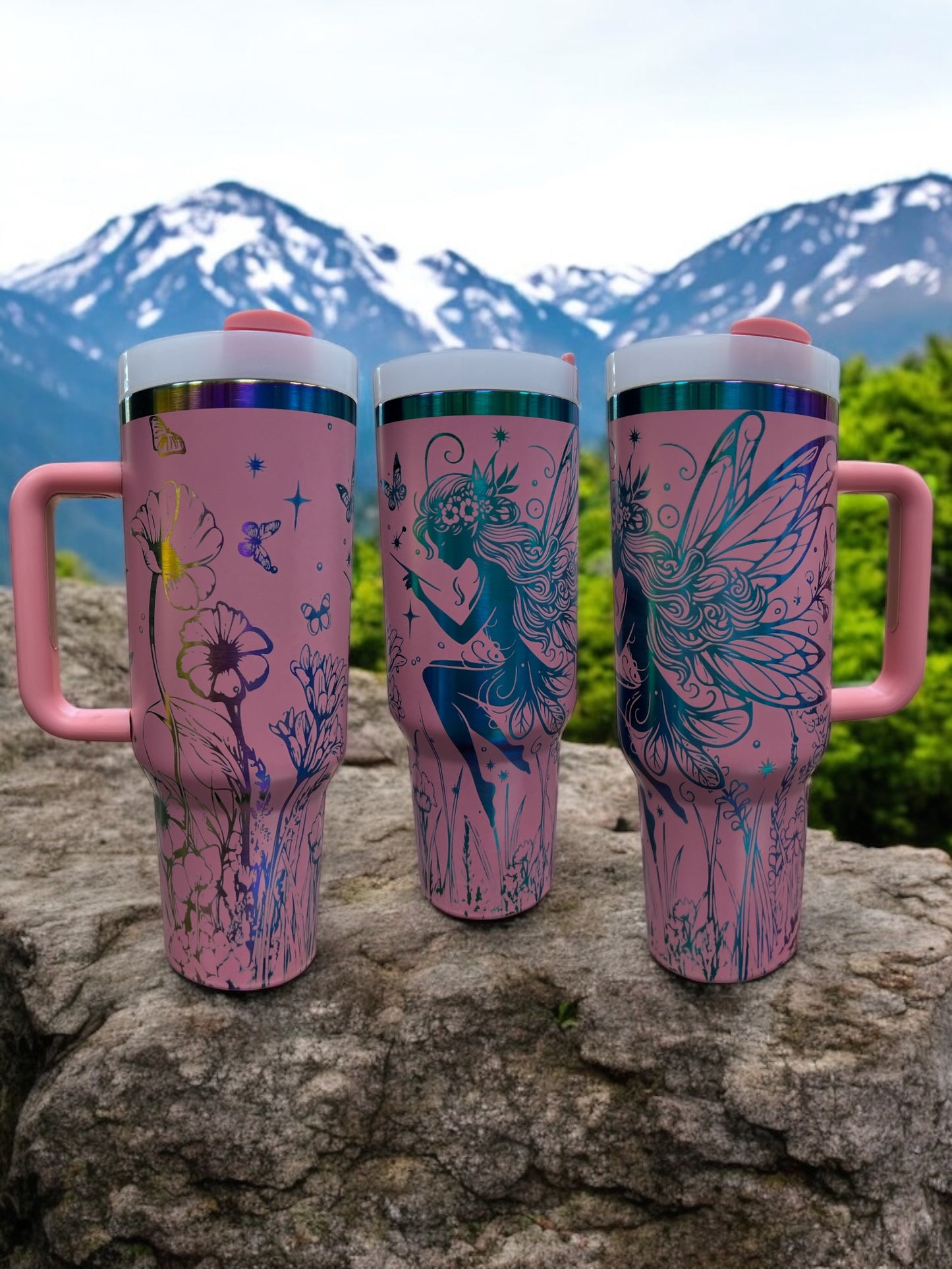 Fairy Rainbow 40oz Stainless Steel Thirst Quencher Travel Cup Tumblers