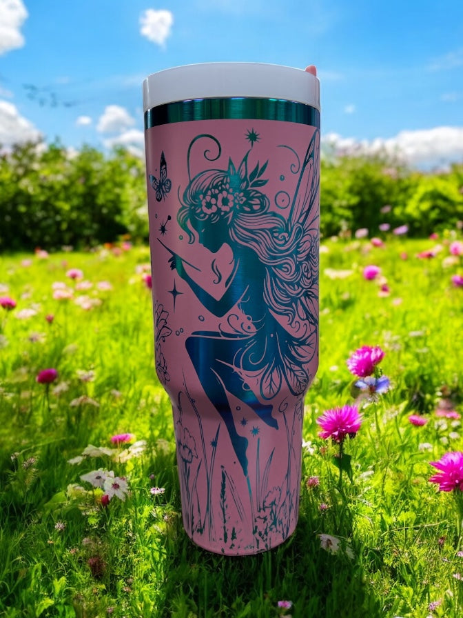 Fairy Rainbow 40oz Stainless Steel Thirst Quencher Travel Cup Tumblers