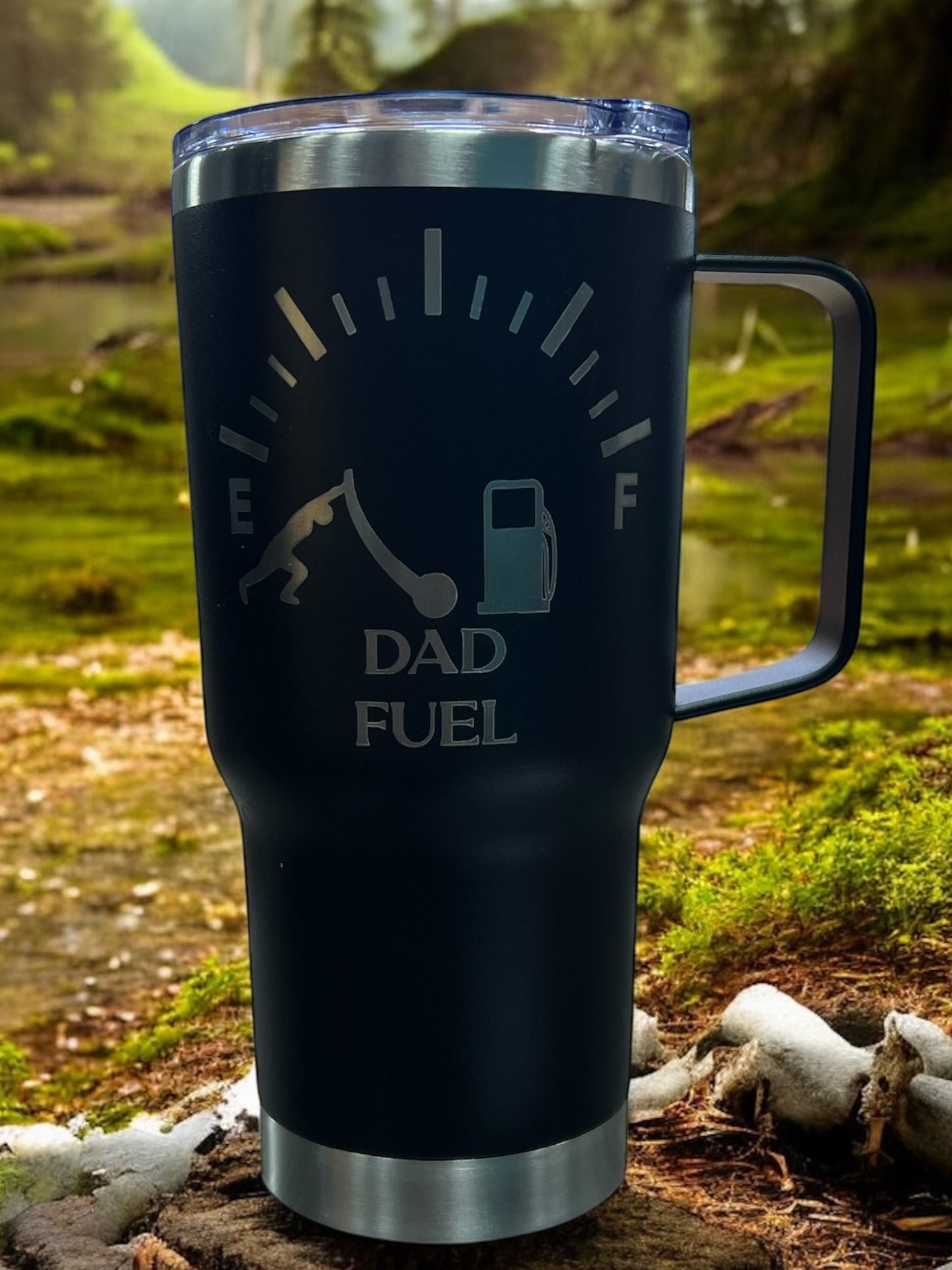 20oz Engraved Travel Tumbler- Dad fuel