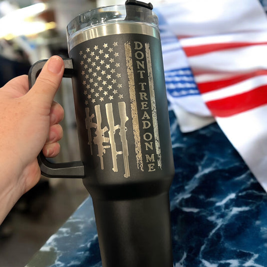 Dont Tread on me- Stainless Steel 40oz Thirst Quencher Travel Cup