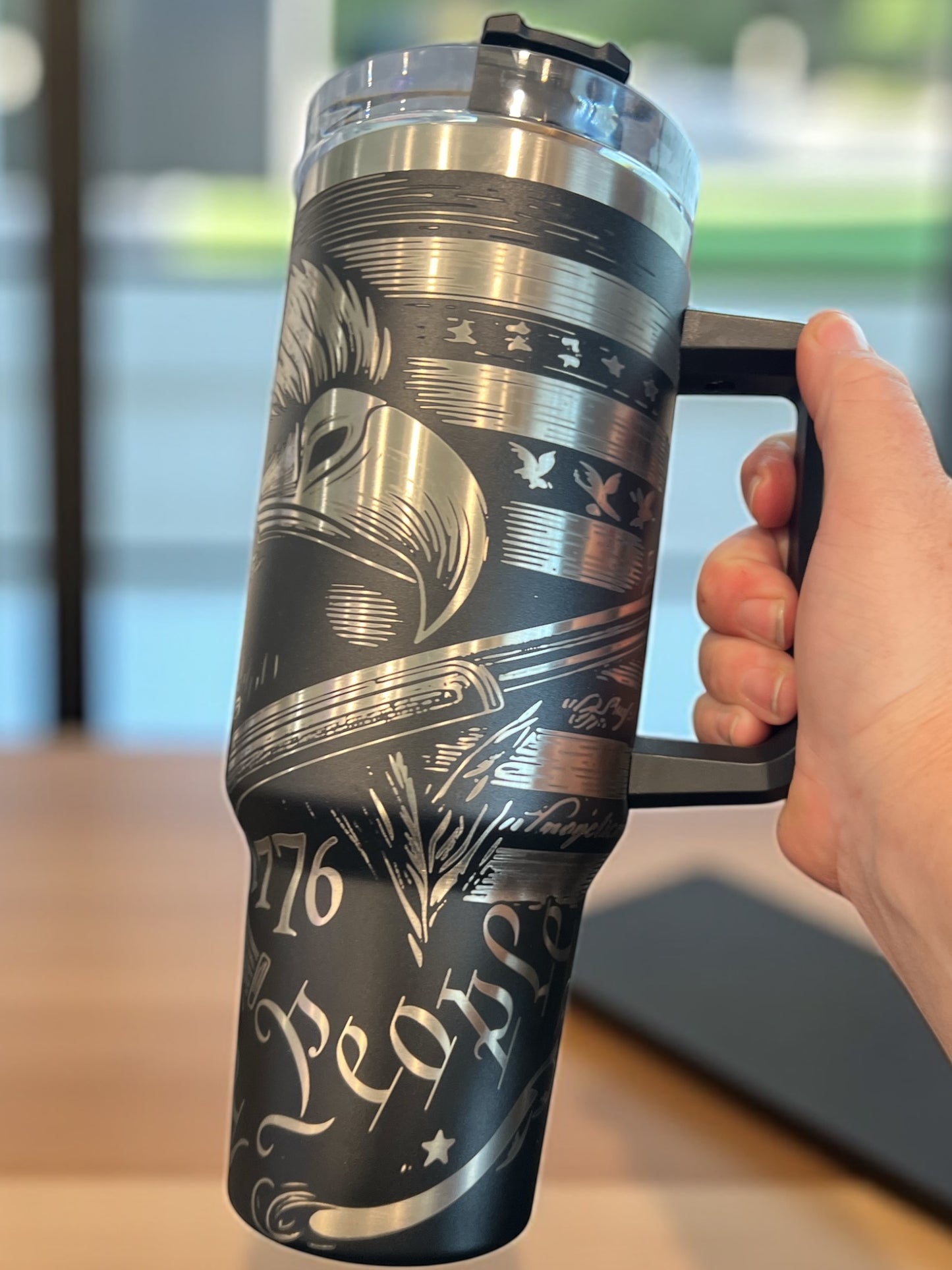 We the People 1776 Eagle- Stainless Steel 40oz Thirst Quencher Travel Cup