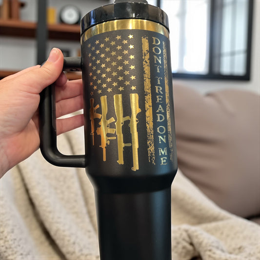 Dont Tread on me- Stainless Steel 40oz Thirst Quencher Travel Cup