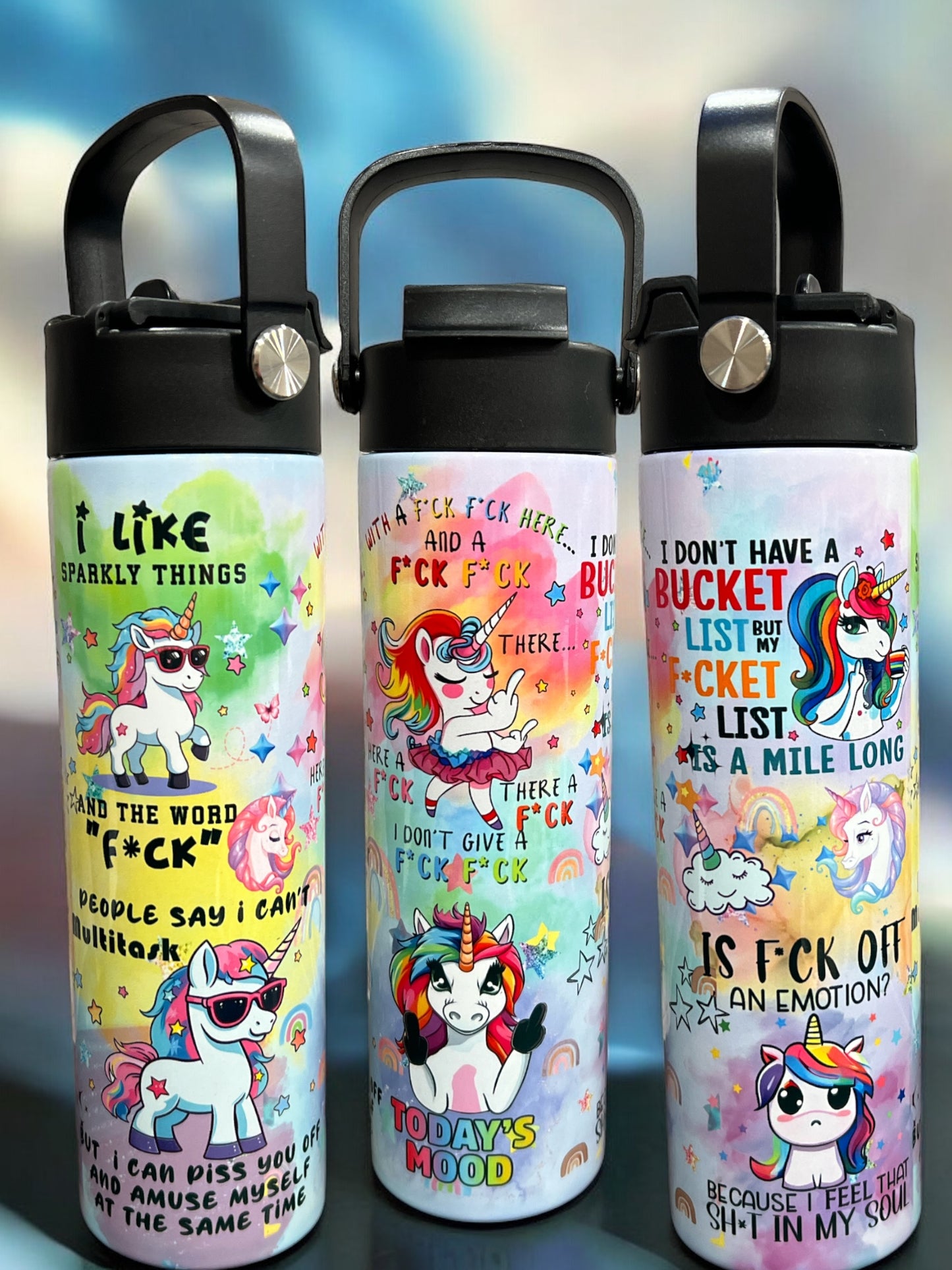 20oz Water Bottles - sarcastic unicorn Water Bottle/Tumbler/Coffee Tumbler