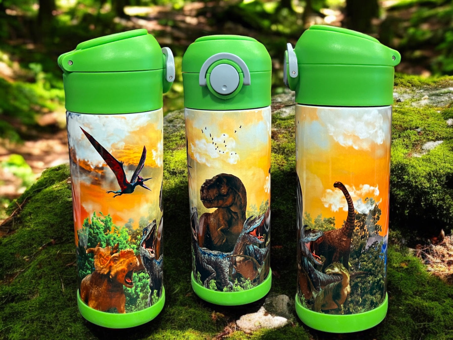 12oz kids water bottles -Dinosaur