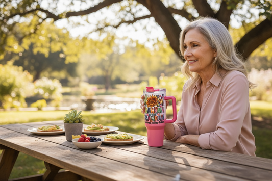 ⸻
🎁 The Perfect Christmas Gift for Mom, Grandma, or Great-Grandma!
Our Holographic Sparkle 40oz tumbler is a gift that—just like them—keeps getting better and brighter! ✨💖
