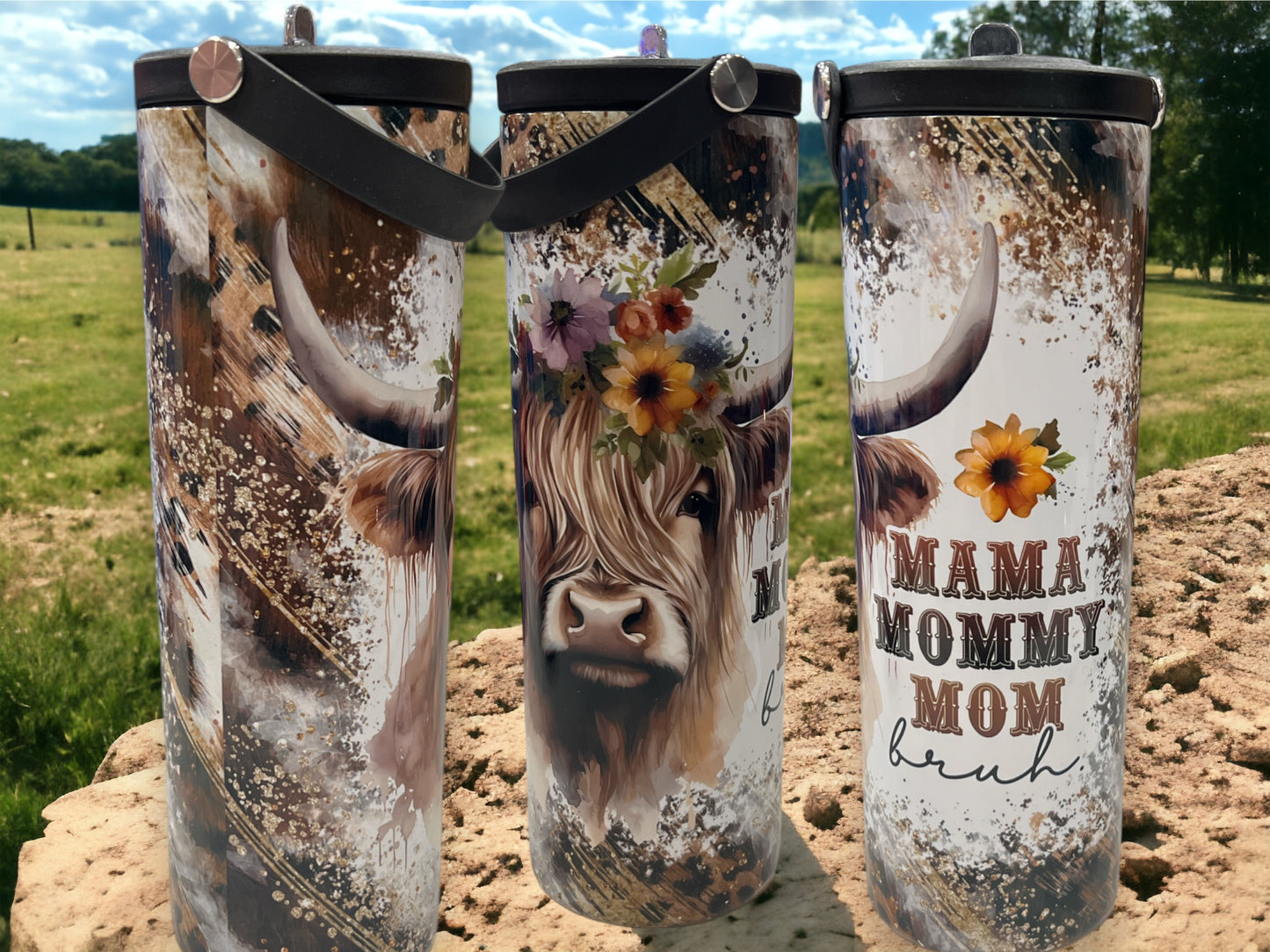 20oz Water Bottles - Mom Mommy Mom Bro