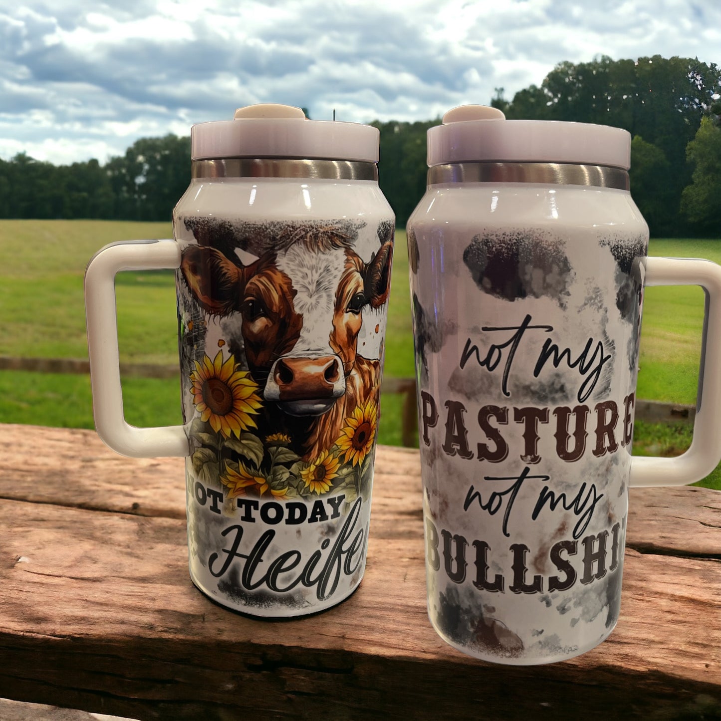 đ¤ 64oz âNot My Pasture, Not My Bullshitâ Stainless Steel Quencher