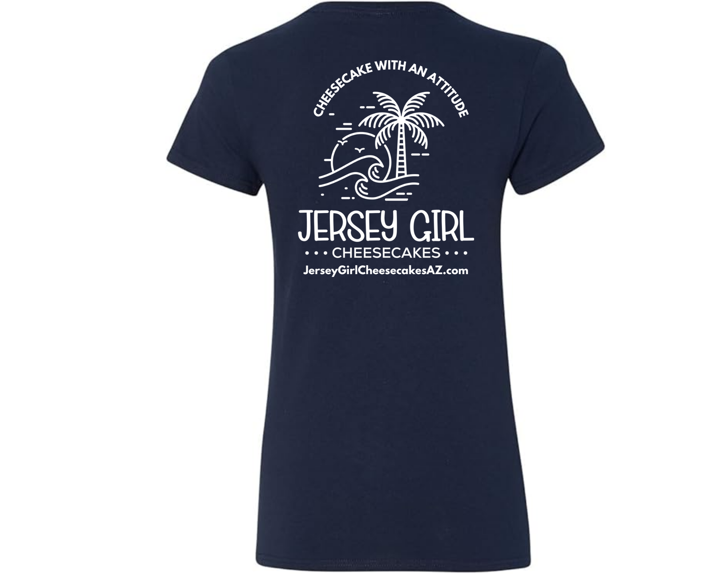 Jersey Girl Cheesecakes V-Neck T-Shirt -Sweet Style Meets Local Pride!