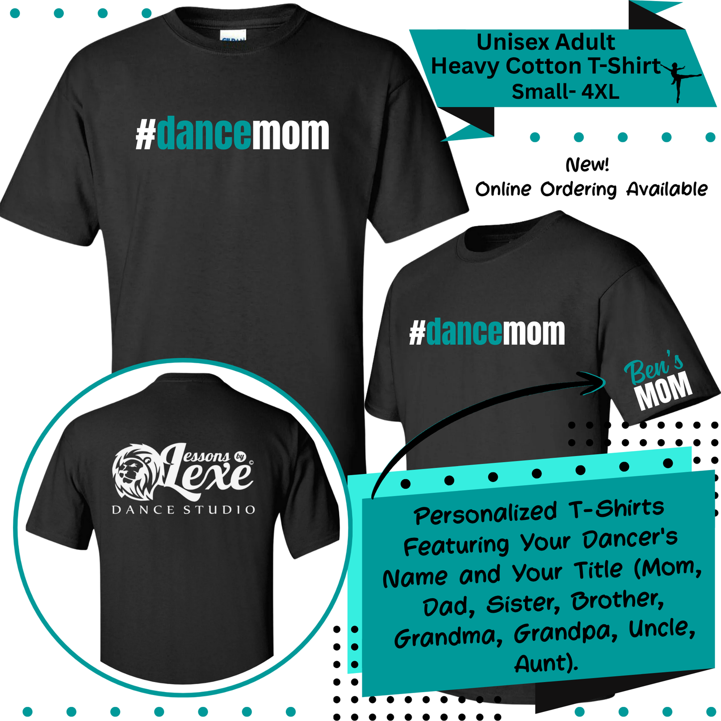 New! Personalized Dance Family Crew Neck Tees