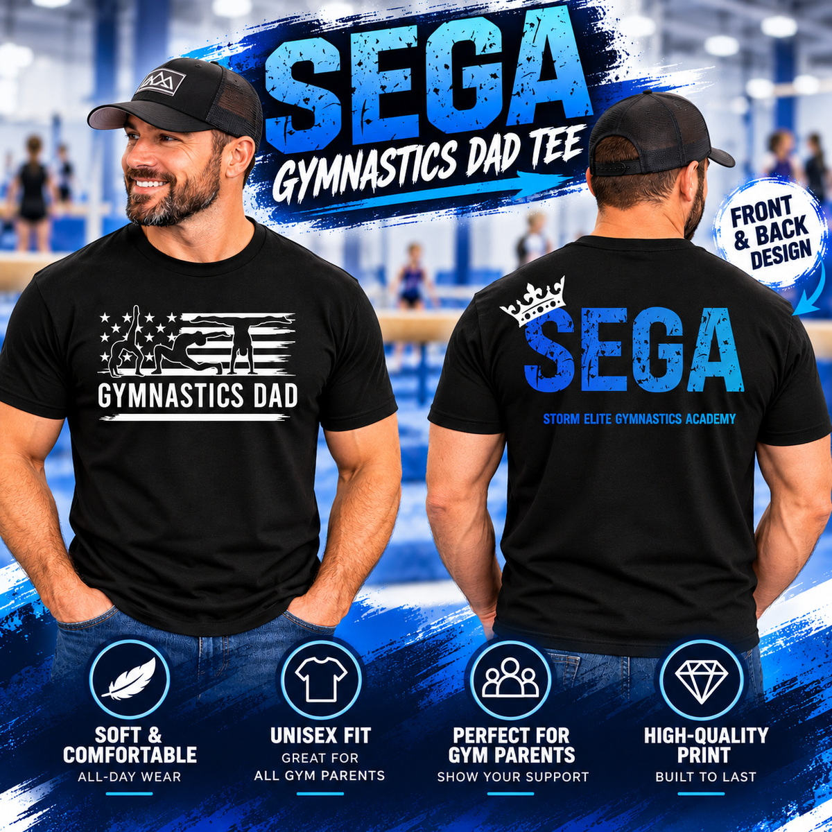 SEGA Gymnastics Dad T-Shirt β Storm Elite Gymnastics Academy