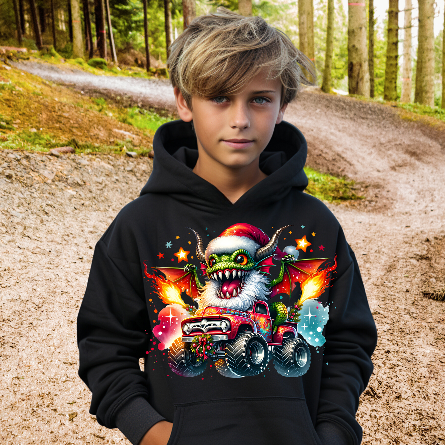 Boys Monster with Truck -Children's Boys T Shirts