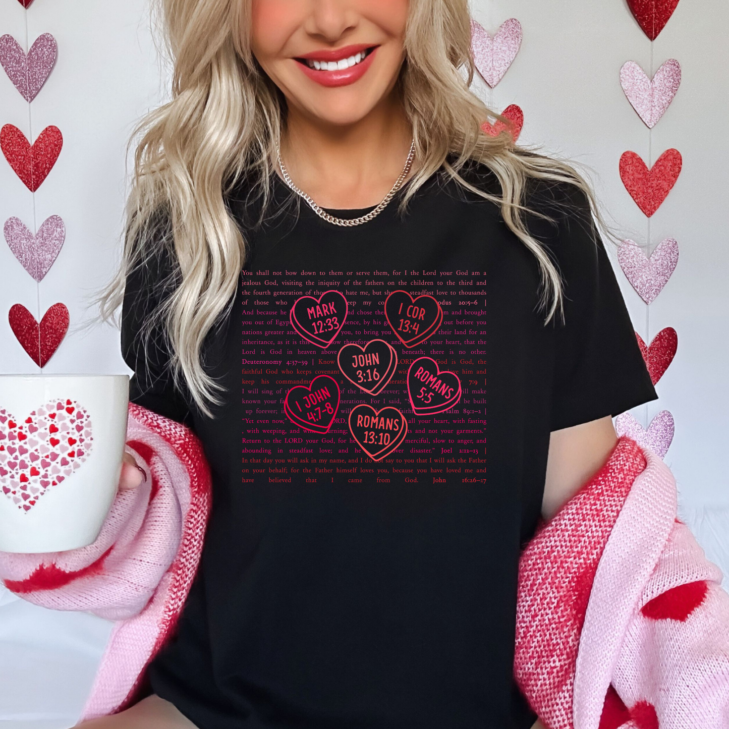 Bible Jesus Valentine's Heart Love by Jesus - Sweat Shirt or Hoodie