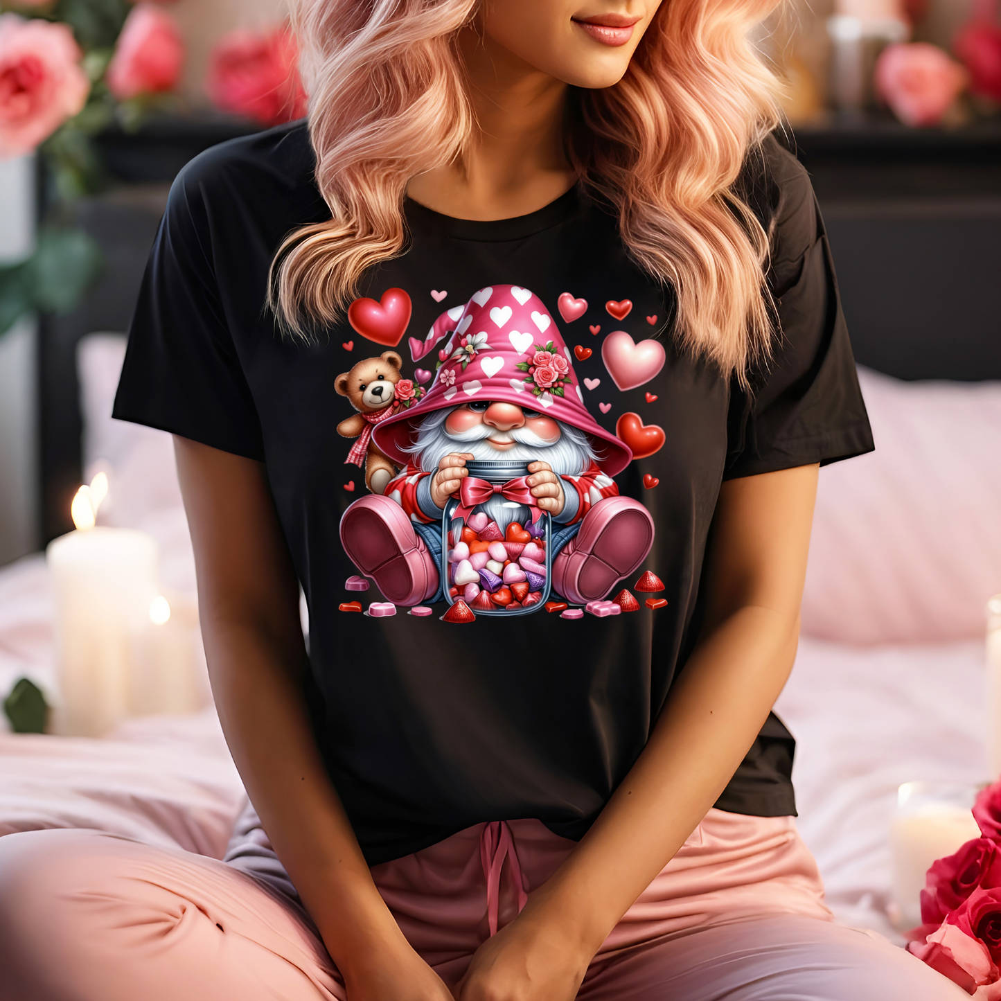 Women's Valentines -T shirts, Hoodies and Sweatshirts- Gnome candy