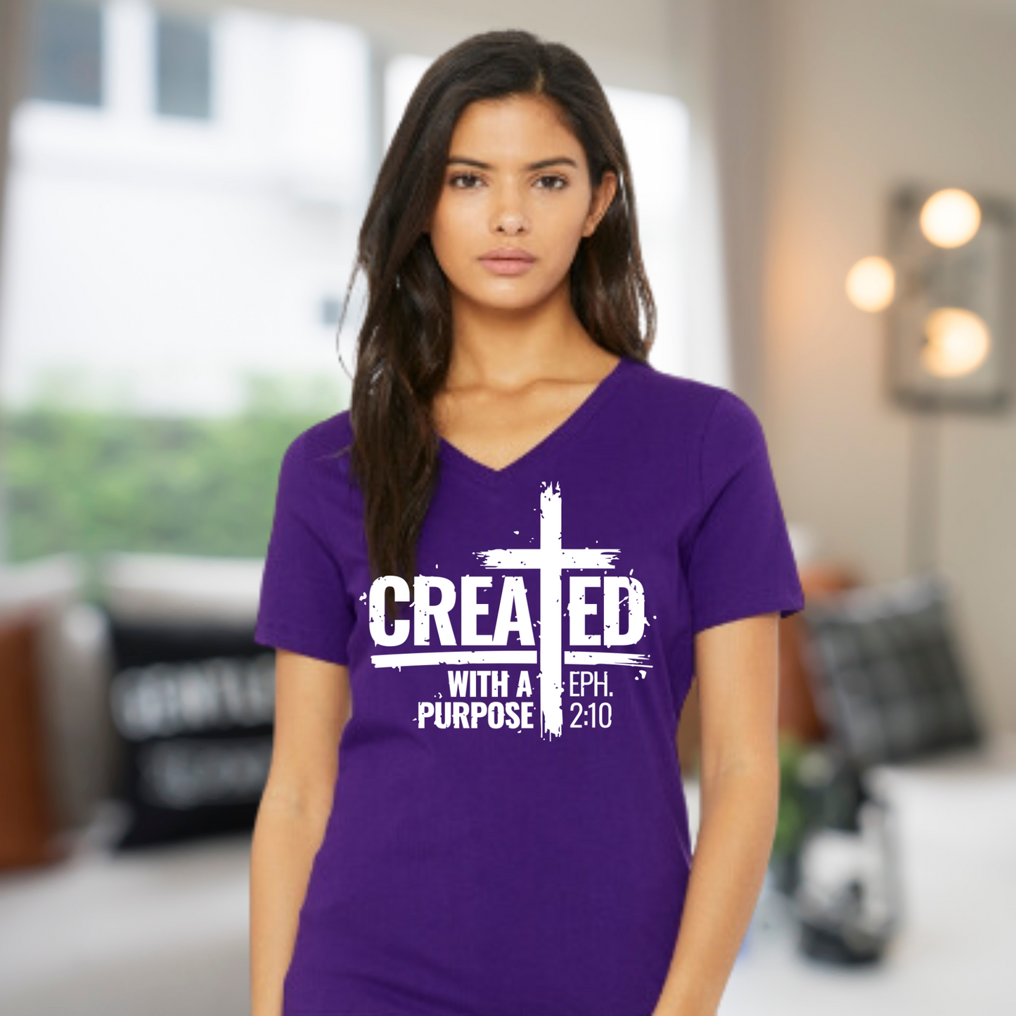 Created with a Purpose - Christian Faith T Shirt, Sweat Shirt or Hoodie