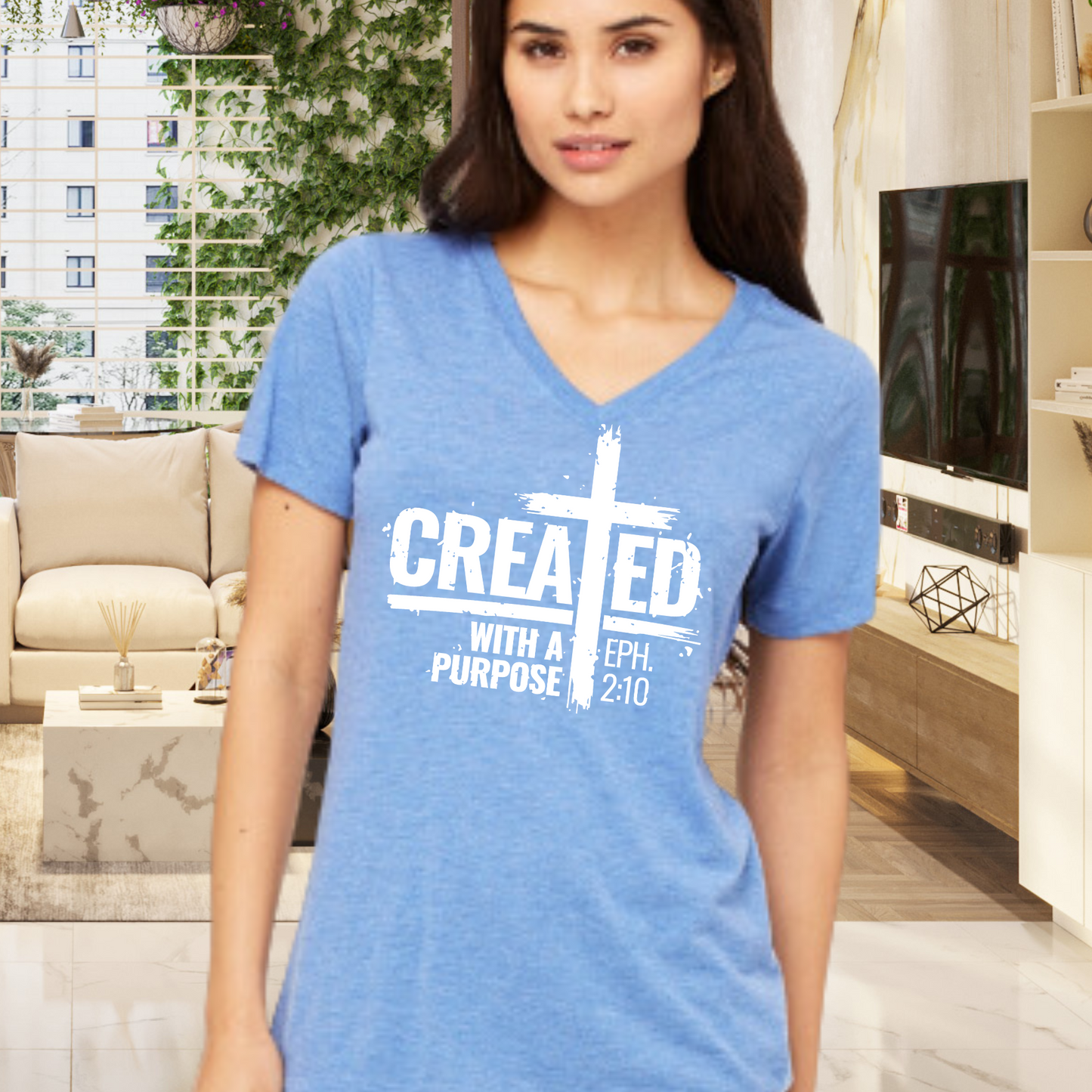 Created with a Purpose - Christian Faith T Shirt, Sweat Shirt or Hoodie