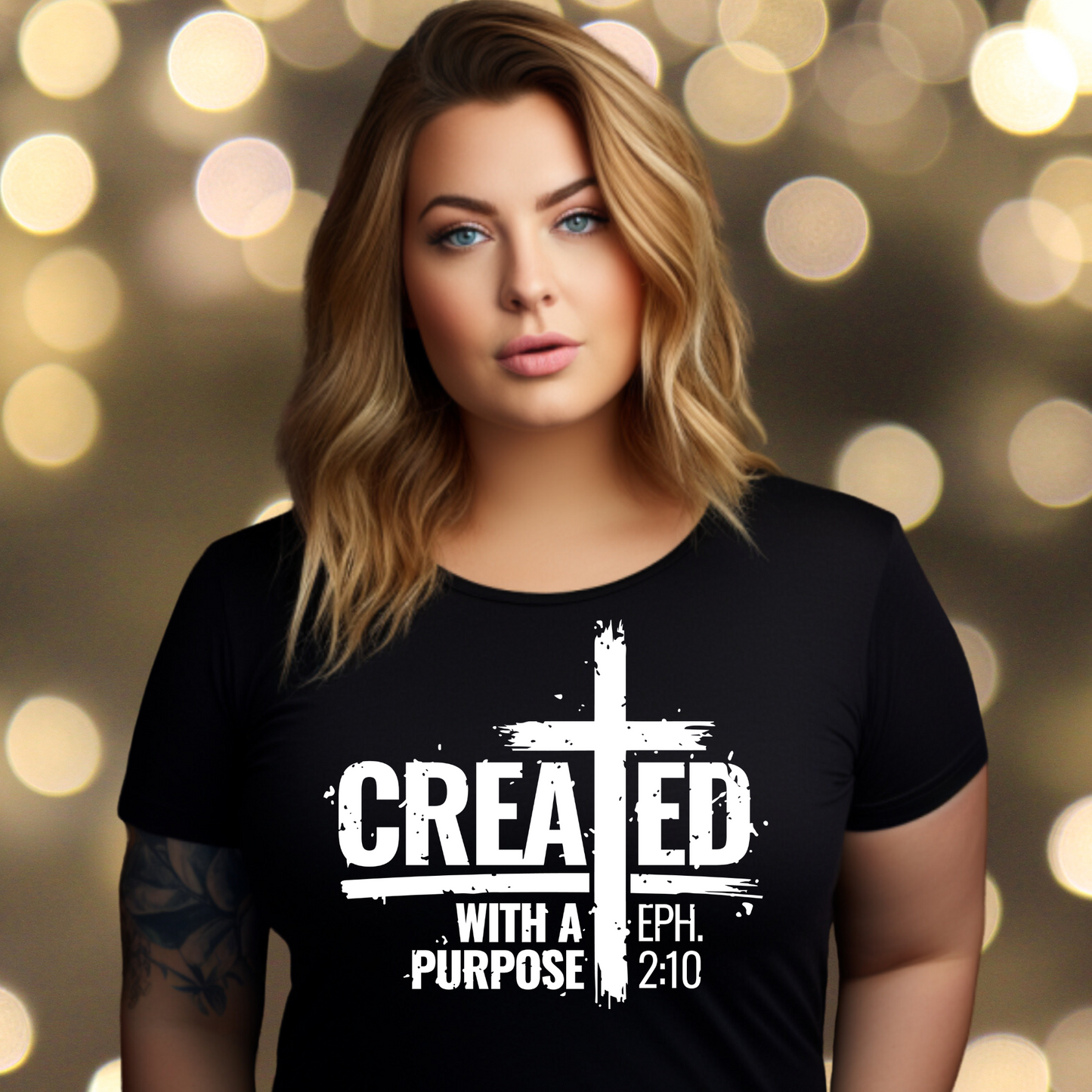 Created with a Purpose - Christian Faith T Shirt, Sweat Shirt or Hoodie