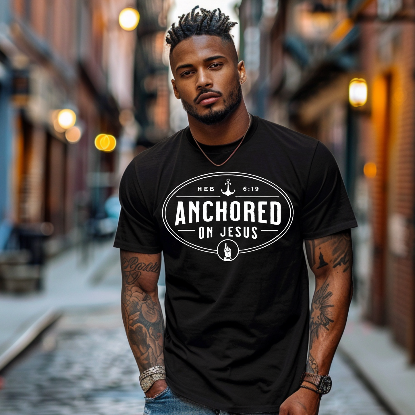 Anchored on Jesus -T-Shirt