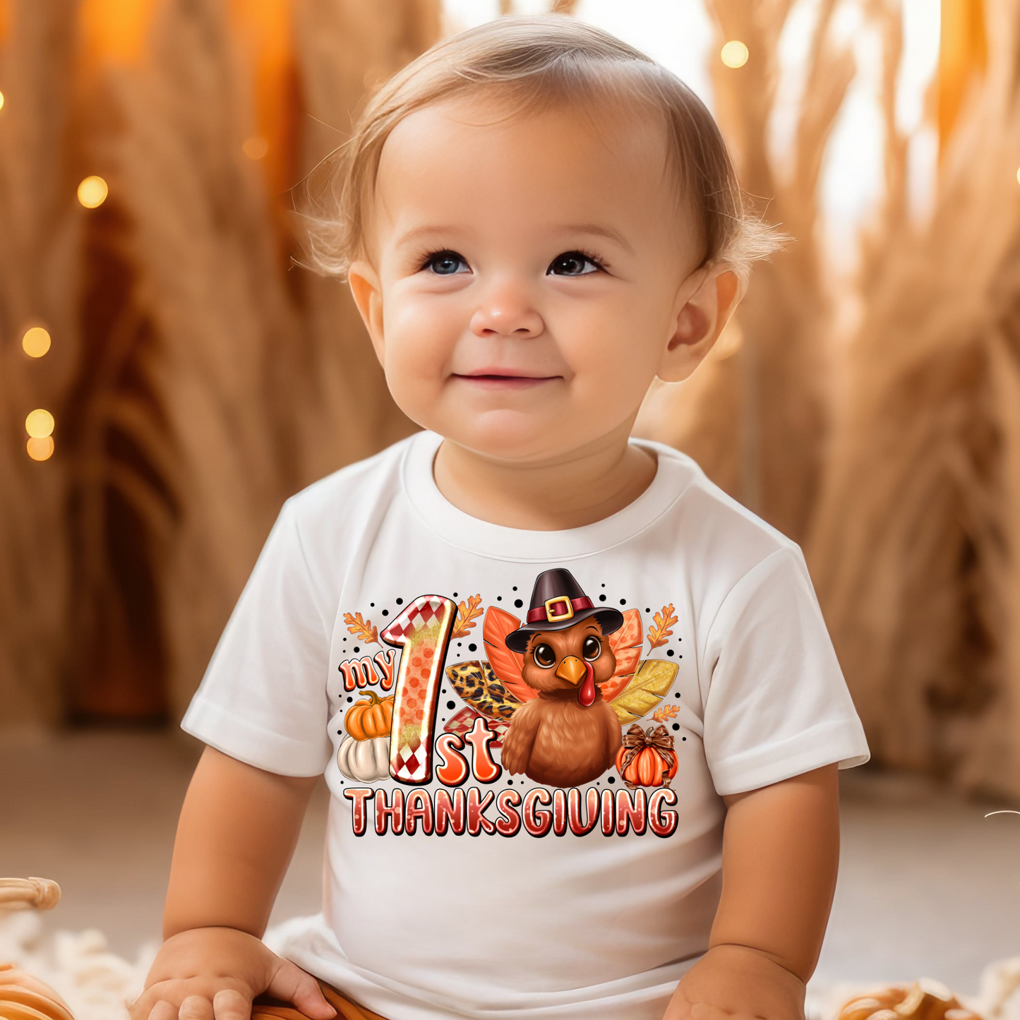 My First Thanksgiving Baby Onesie- Turkey 1