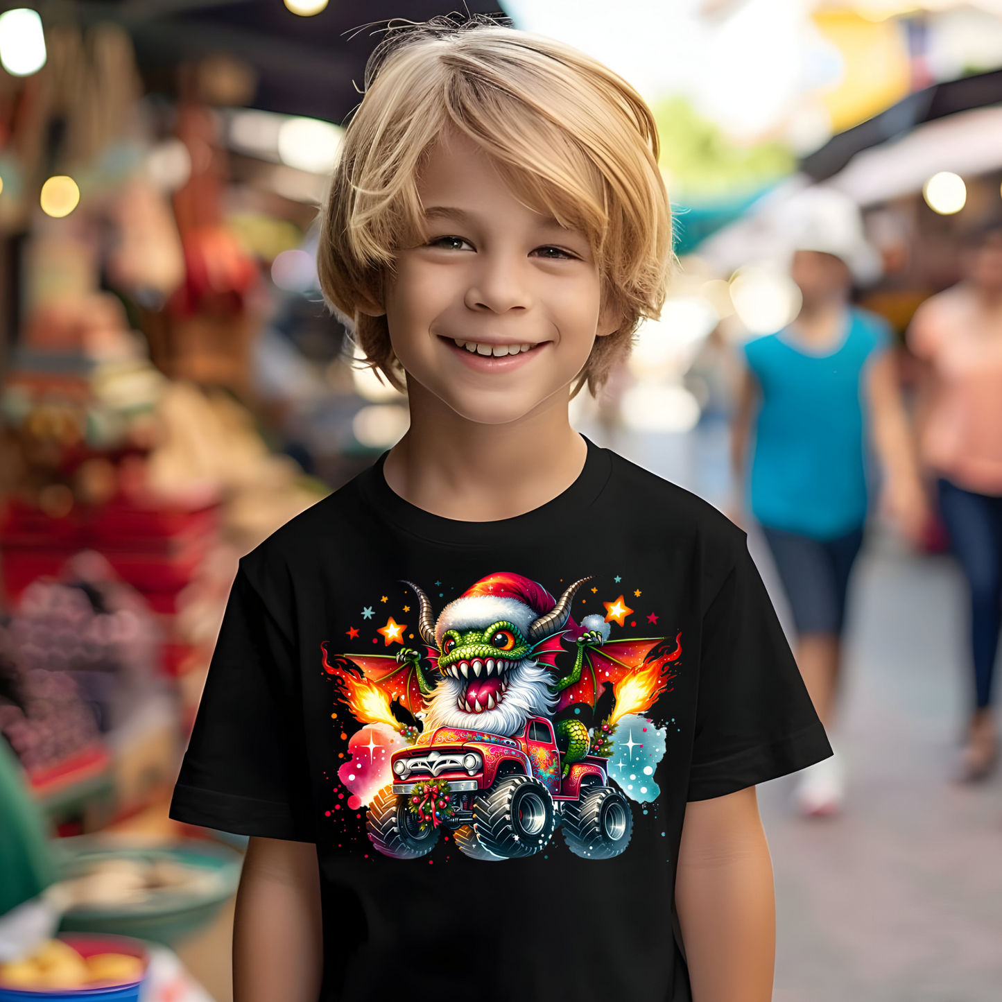 Boys Monster with Truck -Children's Boys T Shirts